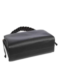 Boheme Grana Double Handtasche genarbtes Rindsleder schwarz