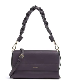 Boheme Grana Double Schultertasche genarbtes Rindsleder pflaume