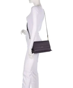 Boheme Grana Double Schultertasche genarbtes Rindsleder pflaume