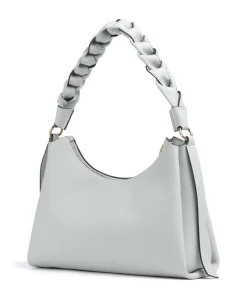 Boheme Grana Double Schultertasche genarbtes Leder hellblau