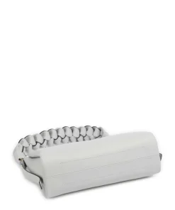 Boheme Grana Double Schultertasche genarbtes Leder hellblau