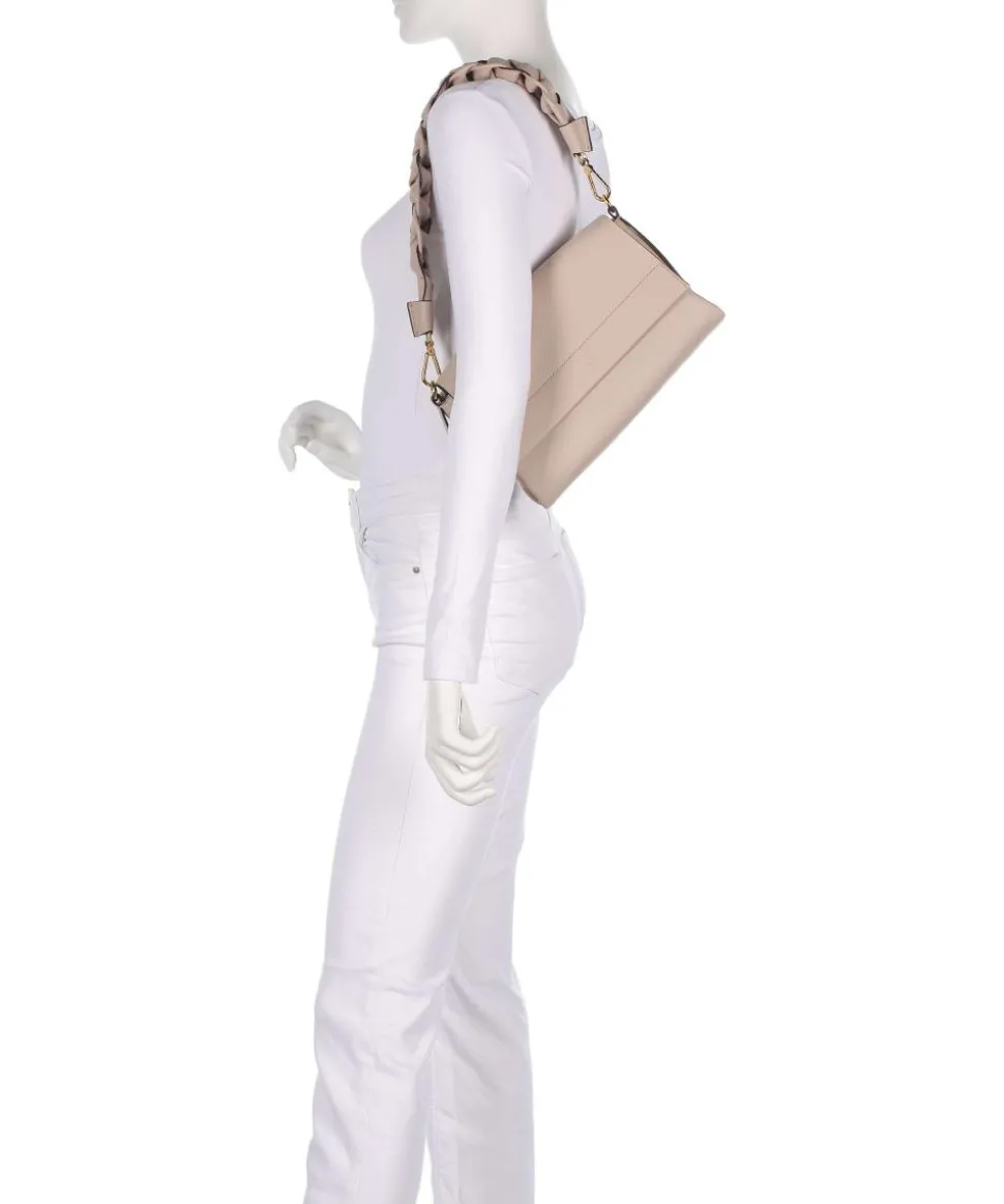 Boheme Grana Double Schultertasche genarbtes Rindsleder beige