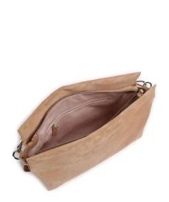 Boheme Suede Beuteltasche aufgerautes Rindsleder hellbraun