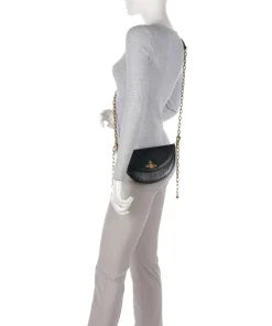 Bonnie Polished Umhängetasche Leder schwarz