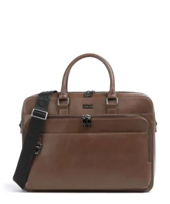 Boston Aktentasche 15″ Lederimitat dunkelbraun