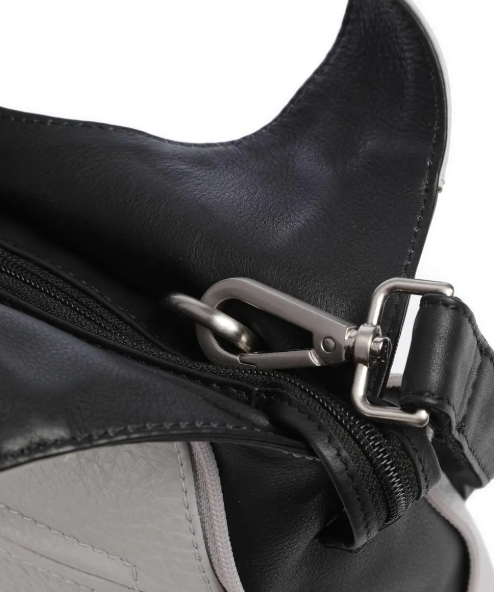 Boston Kirsten Handtasche genarbtes Leder hellgrau