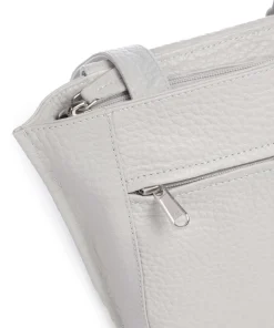 Boston Lorna Umhängetasche genarbtes Leder hellgrau