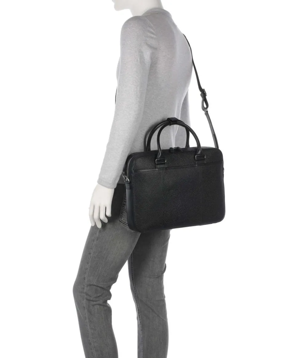 Bosun Aktentasche genarbtes Rindsleder schwarz