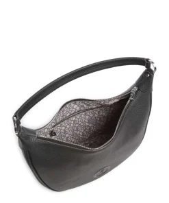 Bozen Ite Beuteltasche genarbtes Rindsleder schwarz