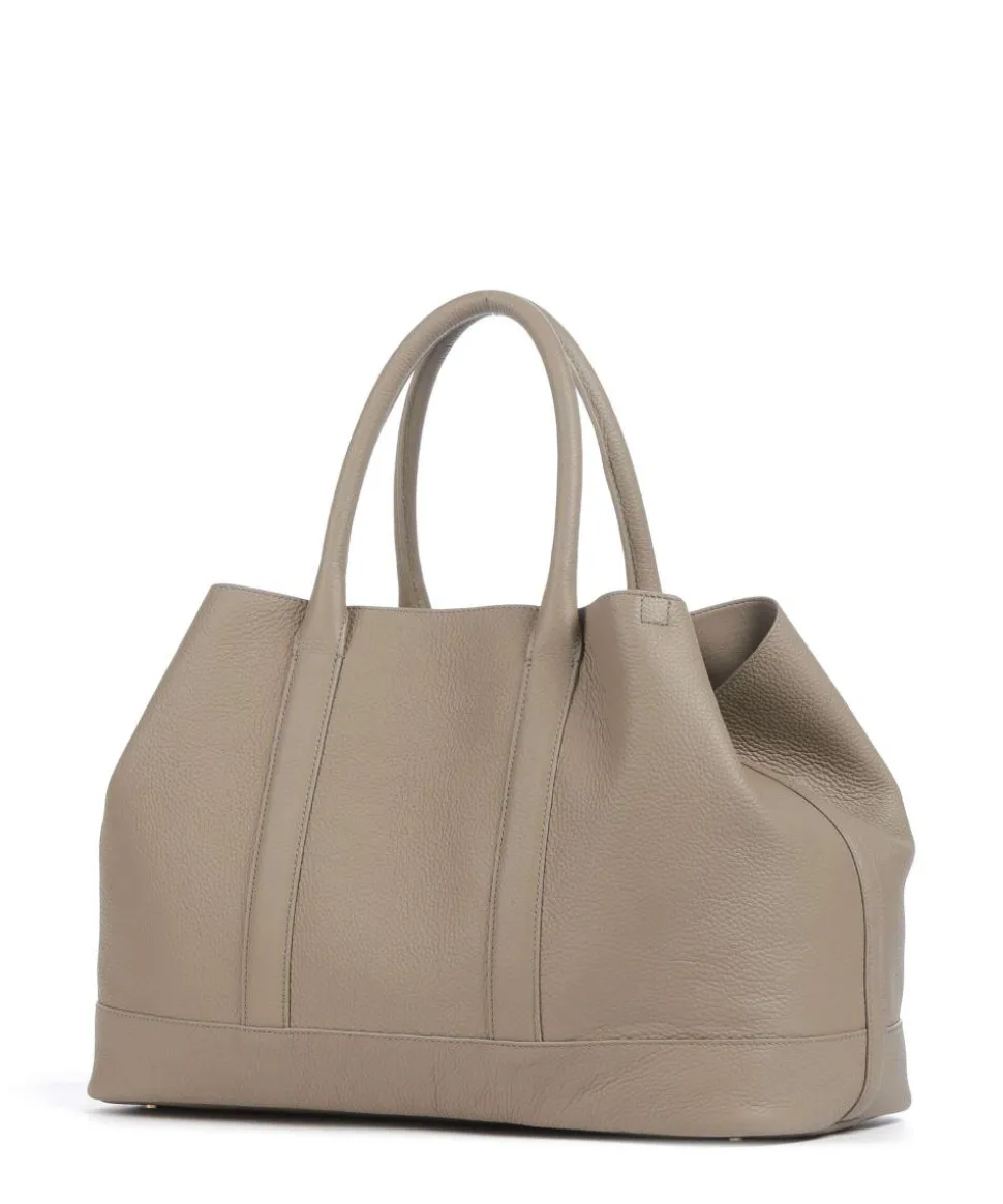 Bozen Theresa Shopper genarbtes Rindsleder taupe