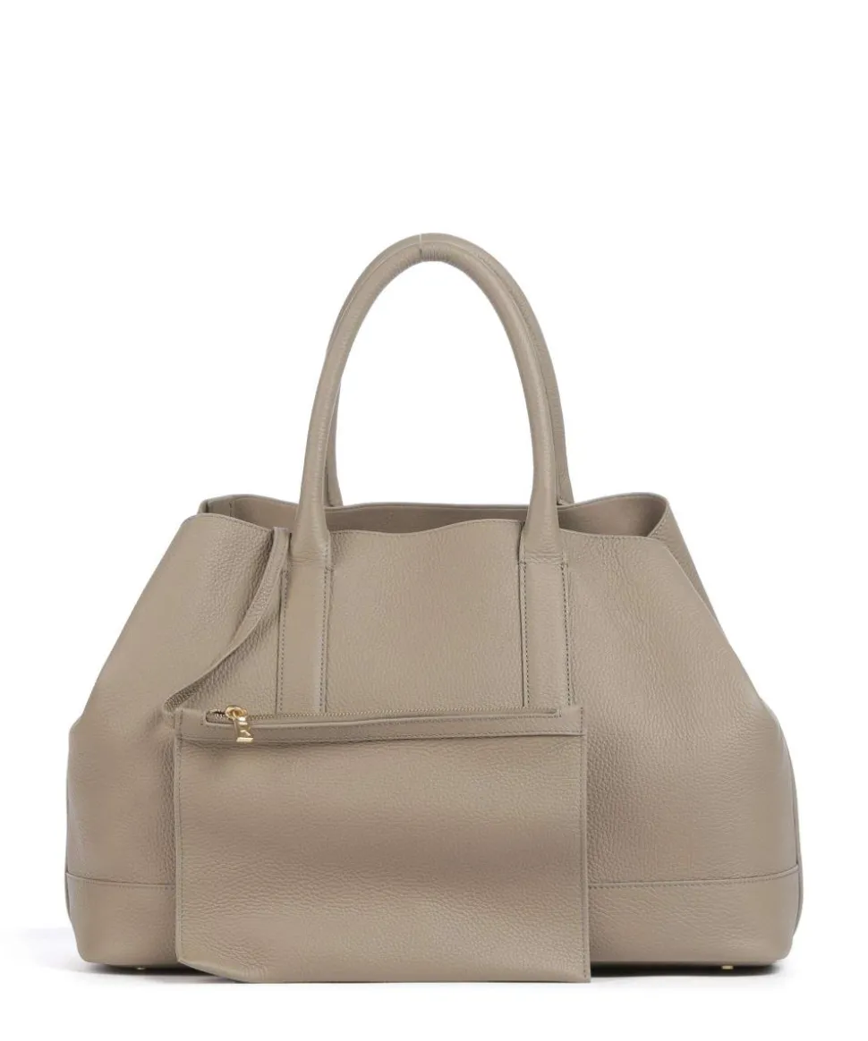 Bozen Theresa Shopper genarbtes Rindsleder taupe