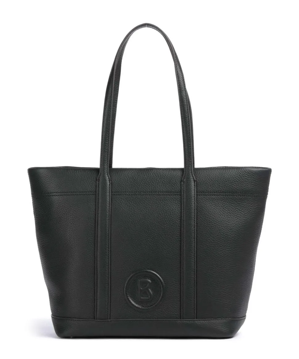 Bozen Zeta Shopper genarbtes Rindsleder schwarz