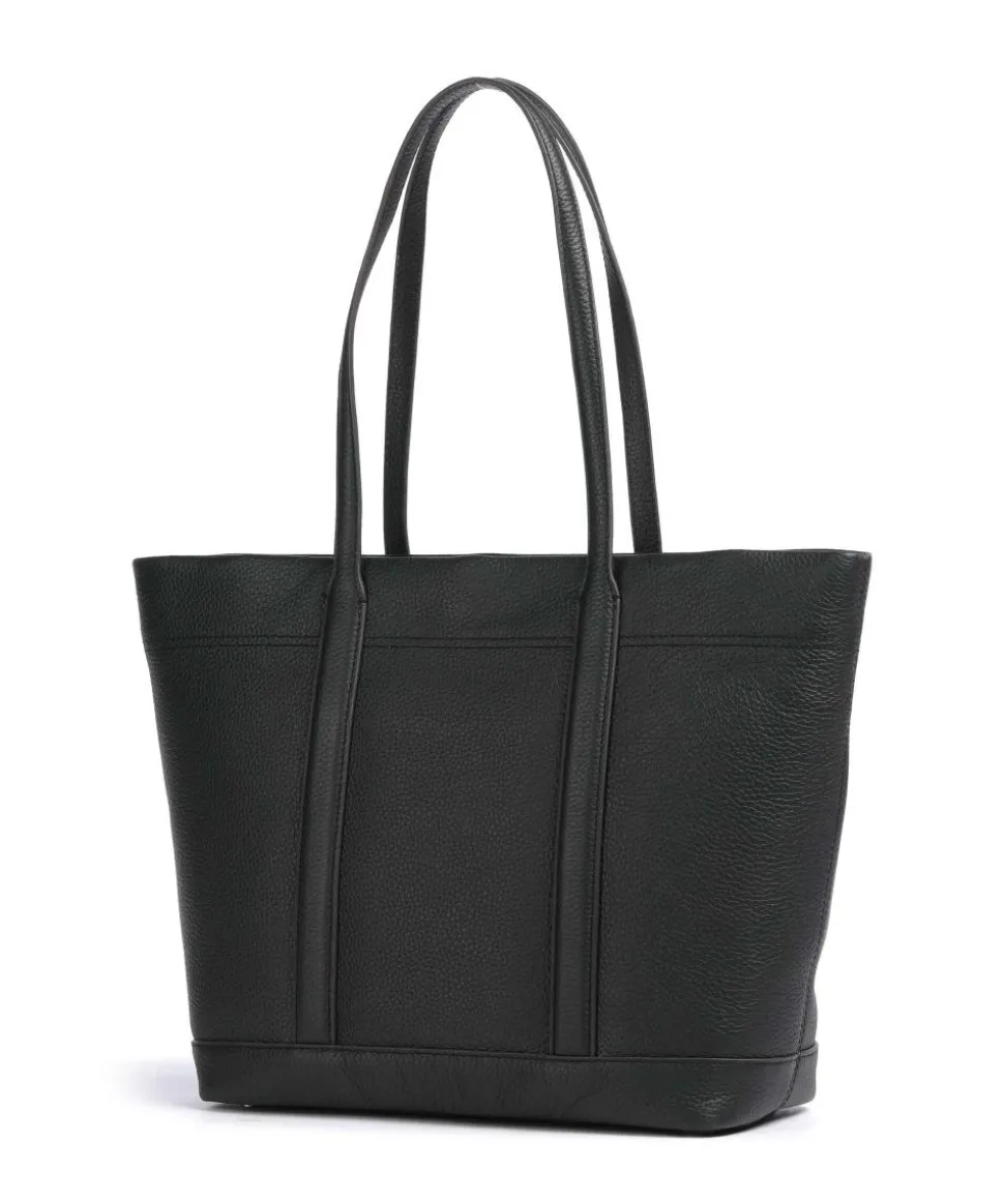 Bozen Zeta Shopper genarbtes Rindsleder schwarz