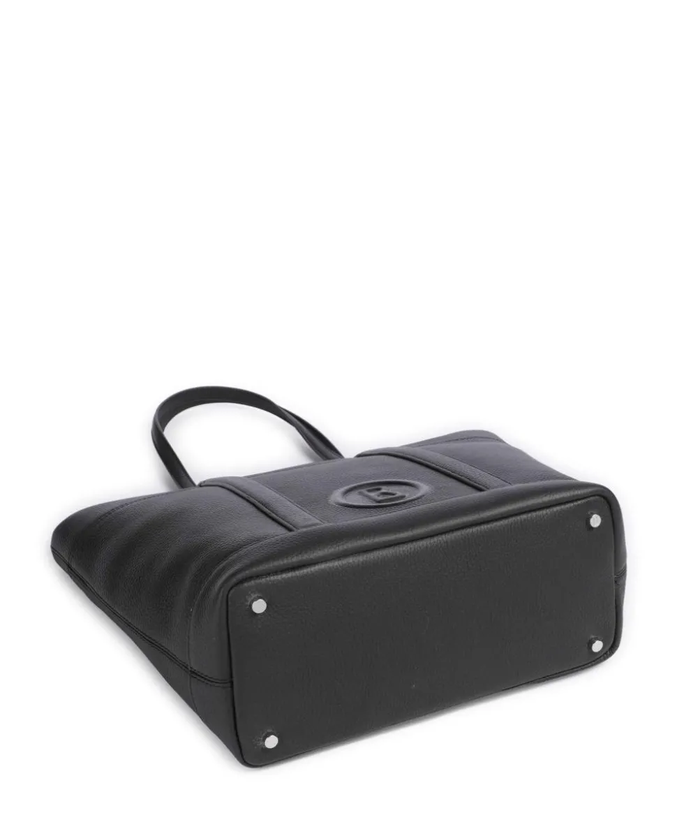 Bozen Zeta Shopper genarbtes Rindsleder schwarz