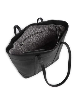 Bozen Zeta Shopper genarbtes Rindsleder schwarz