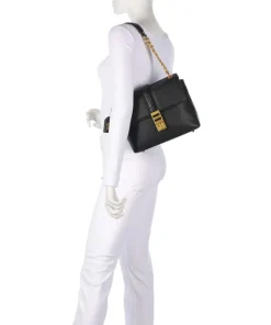 BPATTS-E Schultertasche Lederimitat schwarz