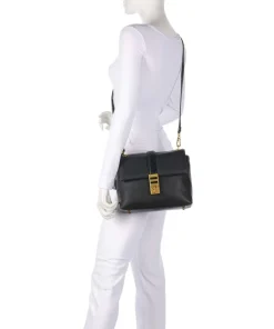 BPATTS-E Schultertasche Lederimitat schwarz