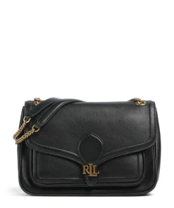 Bradley Medium Schultertasche genarbtes Rindsleder schwarz