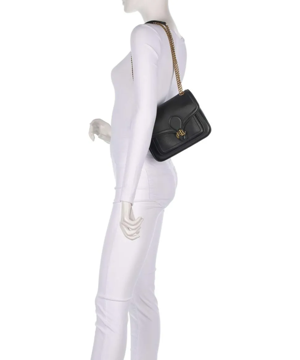 Bradley Small Schultertasche genarbtes Rindsleder schwarz