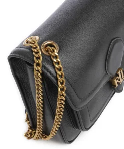 Bradley Small Schultertasche genarbtes Rindsleder schwarz