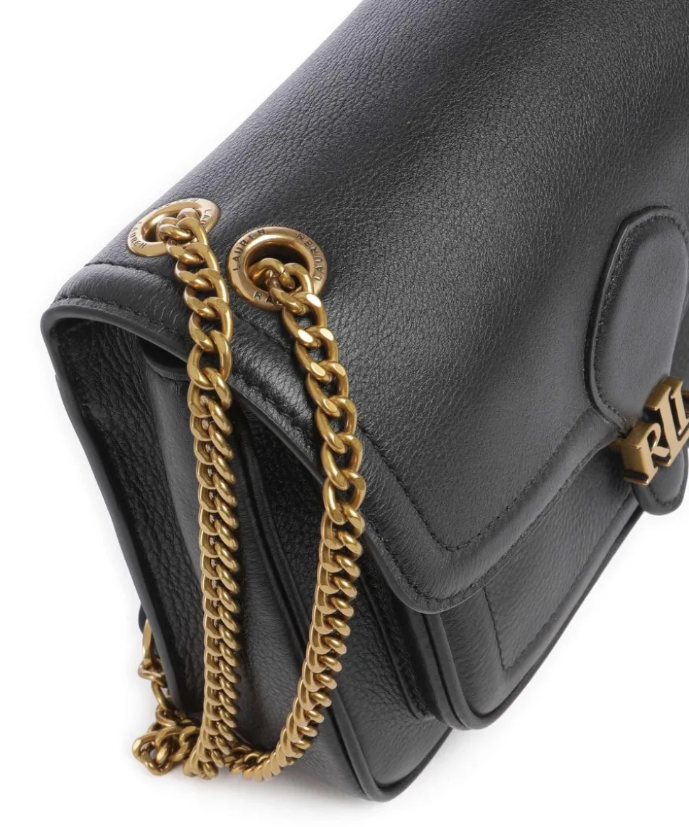 Bradley Small Schultertasche genarbtes Rindsleder schwarz