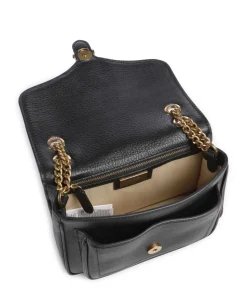 Bradley Small Schultertasche genarbtes Rindsleder schwarz