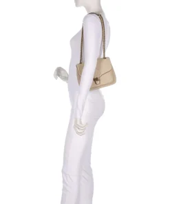 Bradley Small Schultertasche aufgerautes Rindsleder sand