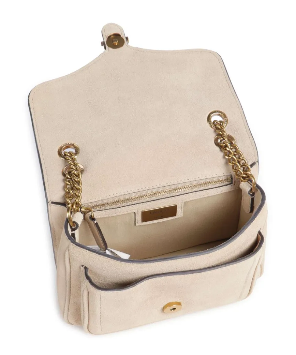 Bradley Small Schultertasche aufgerautes Rindsleder sand