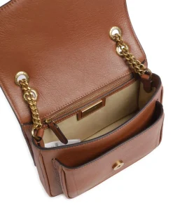 Bradley Small Schultertasche genarbtes Rindsleder braun