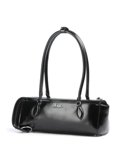 BREMIE Schultertasche Lederimitat schwarz