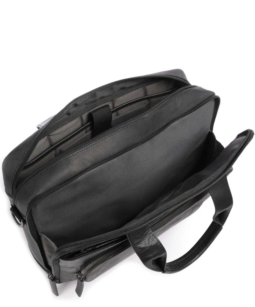 Brick Lane Aktentasche 15″ Leder schwarz
