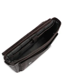 Brick Lane Jim Aktentasche 15″ Leder dunkelbraun
