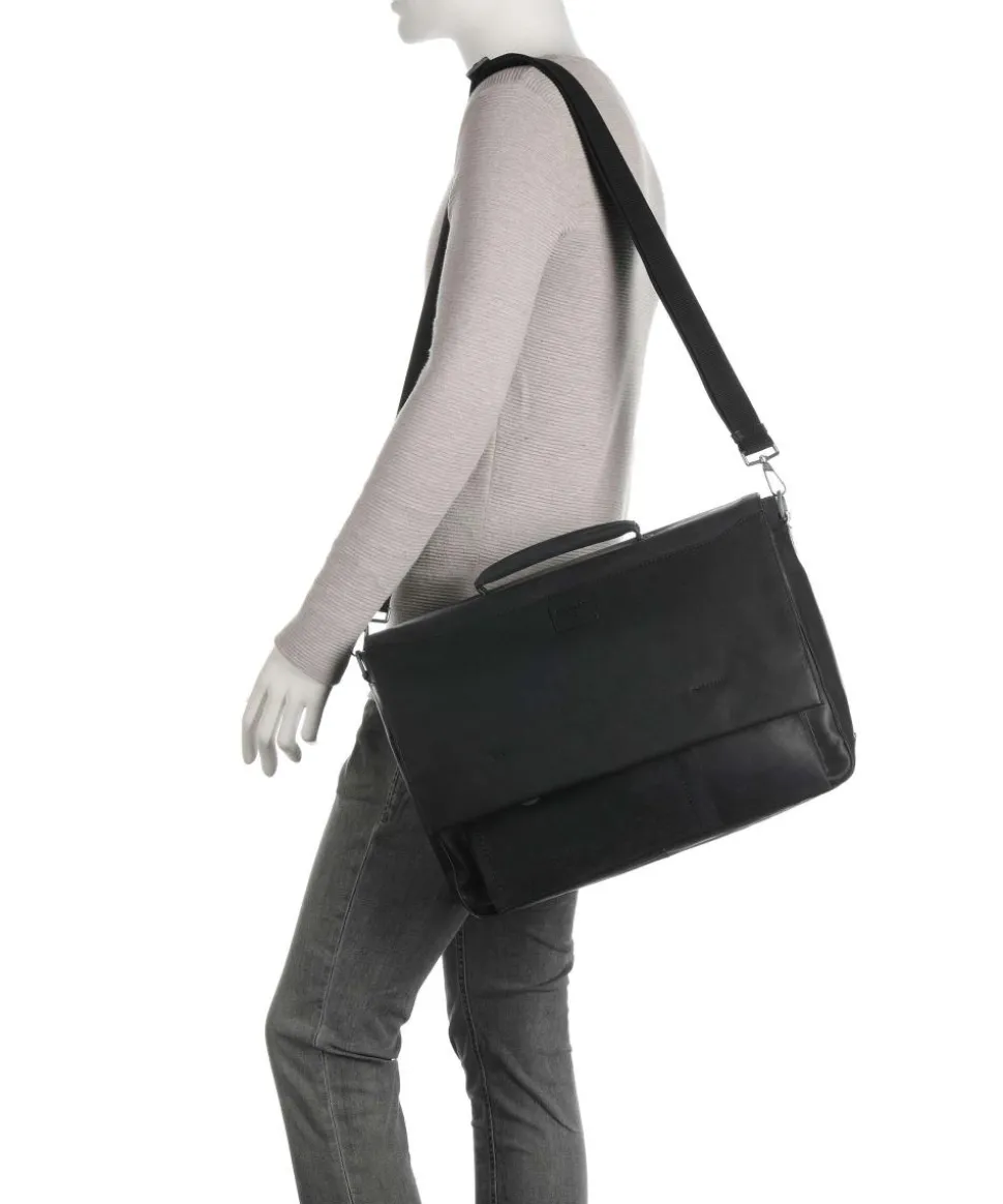 Brick Lane Jim Aktentasche 15″ Leder schwarz