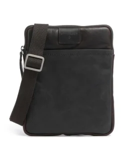 Brick Lane Umhängetasche fein genarbtes Rindsleder dunkelbraun