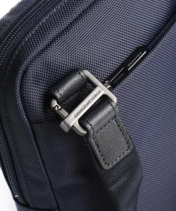 Brief 2 Umhängetasche recyceltes Nylon dunkelblau