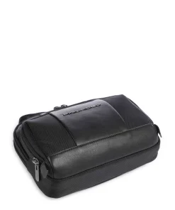 Brief Umhängetasche recyceltes Nylon schwarz