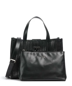 Brigitta Handtasche Lederimitat schwarz