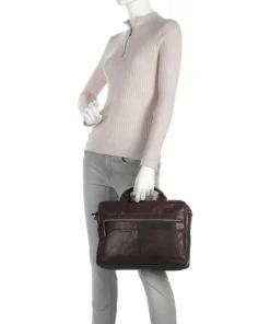 Bronco Aktentasche 14″ Büffelleder dunkelbraun