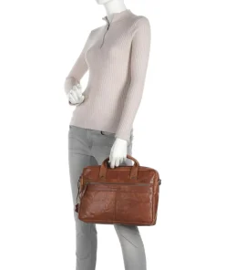 Bronco Aktentasche 14″ Büffelleder cognac