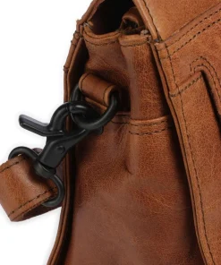 Bronco Amity Schultertasche fein genarbtes Leder cognac