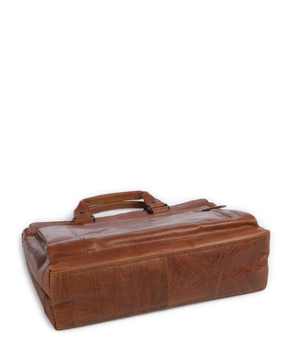 Bronco Bennie Aktentasche 14″ fein genarbtes Leder cognac