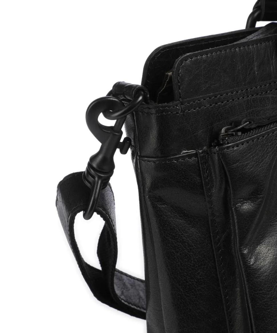Bronco Bennie Aktentasche 14″ fein genarbtes Leder schwarz
