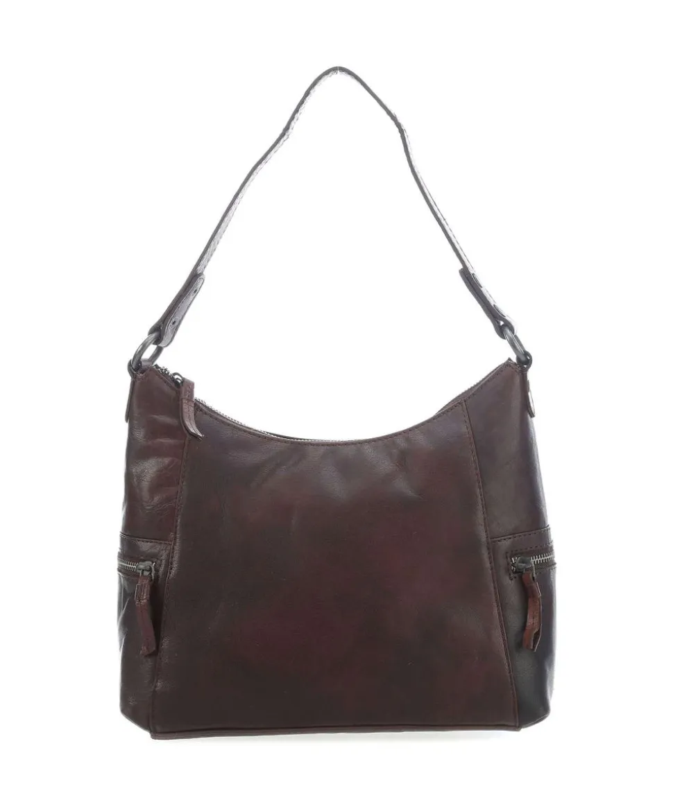 Bronco Beuteltasche Büffelleder dunkelbraun