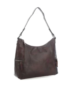 Bronco Beuteltasche Büffelleder dunkelbraun