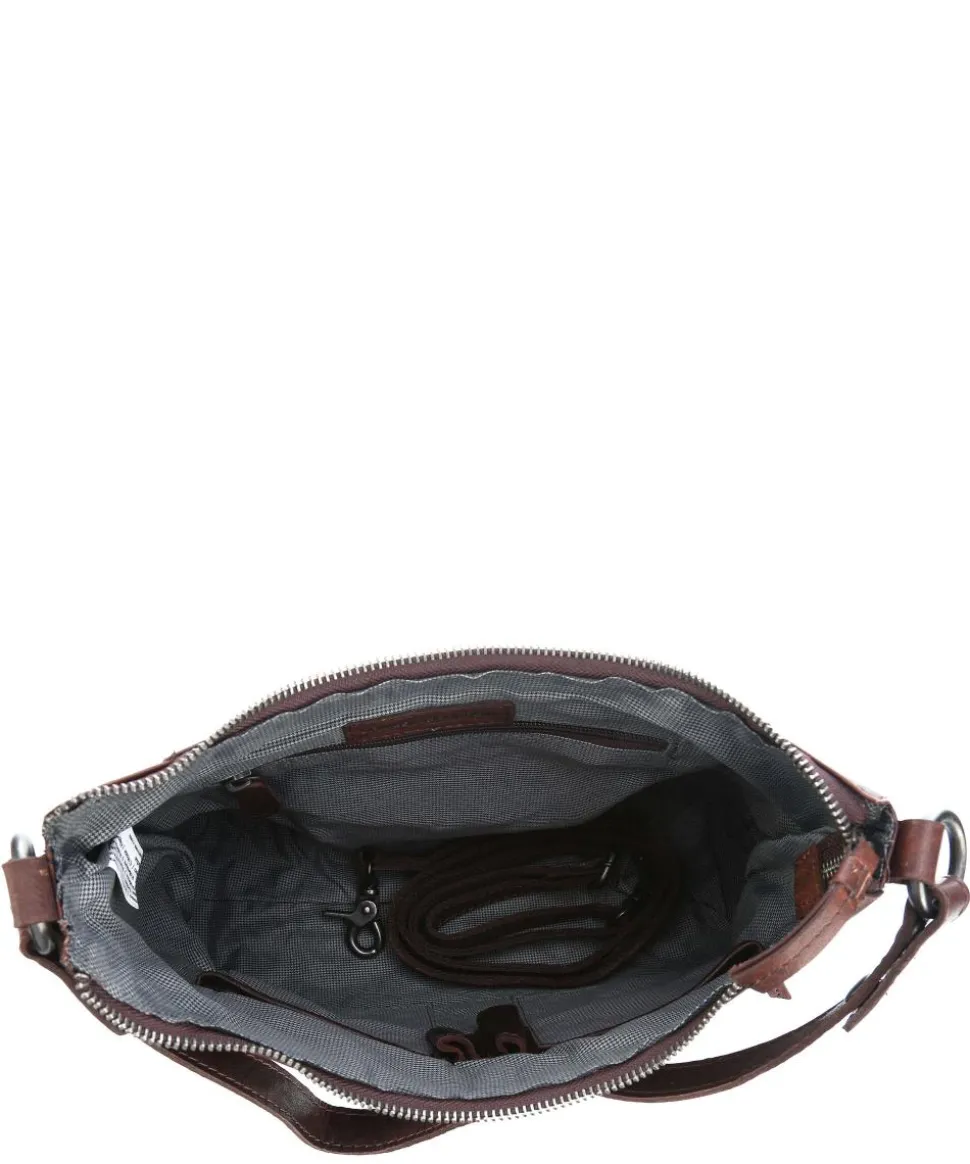 Bronco Beuteltasche Büffelleder dunkelbraun