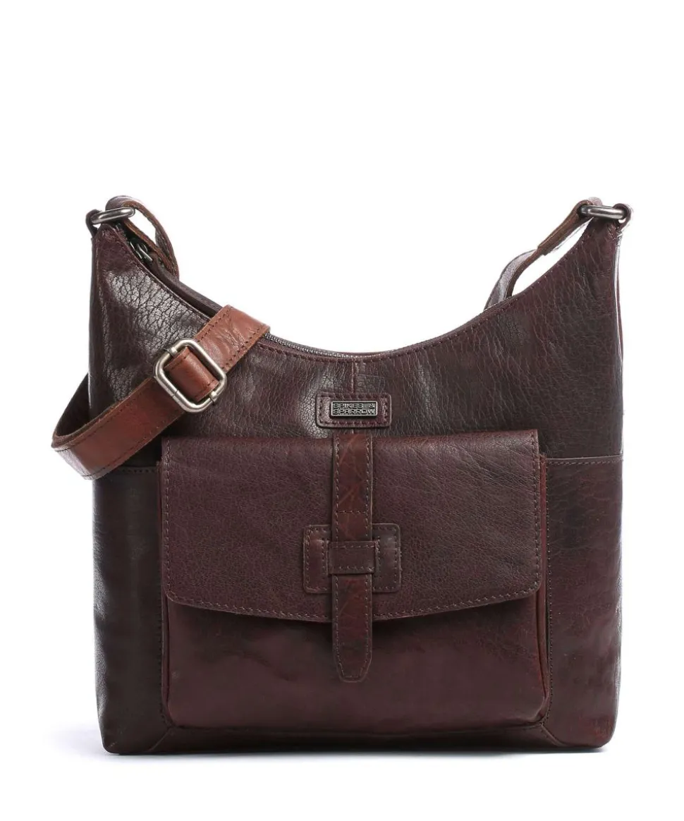 Bronco Beuteltasche Leder dunkelbraun