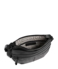 Bronco Camreen Umhängetasche genarbtes Leder schwarz