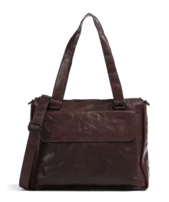 Bronco Ceciley Laptoptasche 15″ genarbtes Leder dunkelbraun