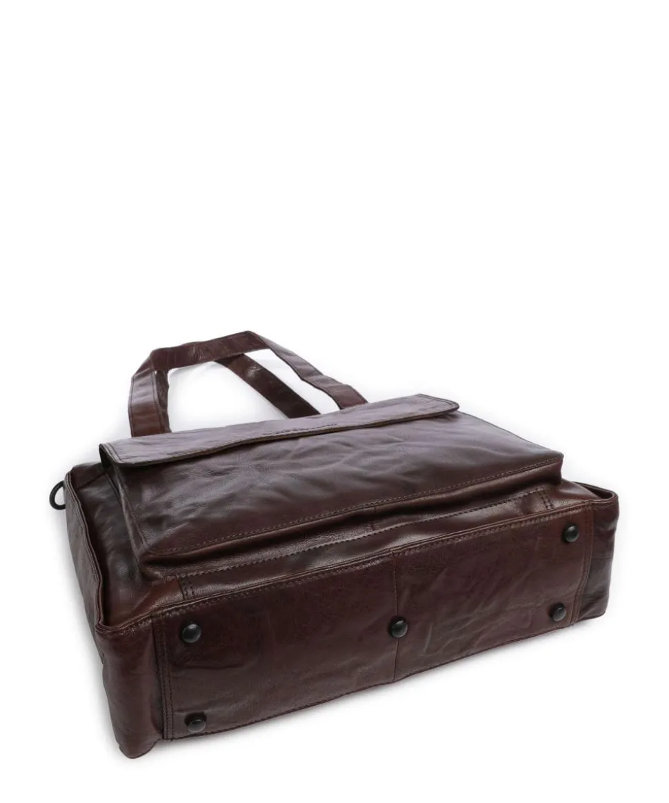 Bronco Ceciley Laptoptasche 15″ genarbtes Leder dunkelbraun