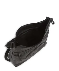 Bronco Elien Umhängetasche fein genarbtes Leder schwarz